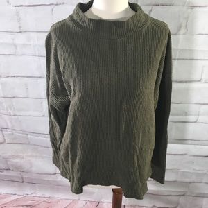 Madewell Sophie Ribbed Funnel Neck Sweater